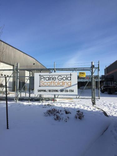 Prairie Gold Scaffolding - Construction - Exterior Fence Sign